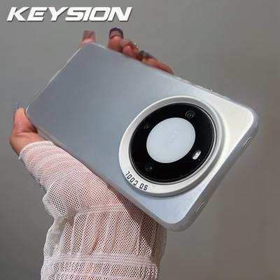 KEYSION Metallic Aurora Skin Matte Case for HONOR X9b 5G X9A Silicone Shockproof Phone Cover for Honor Magic 6 5 Pro 6 5 Lite 5G