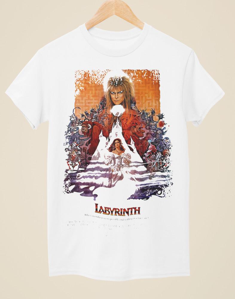 Labyrinth - Movie Poster Inspired Unisex White T-Shirt Unisex T-Shirt XXXL
