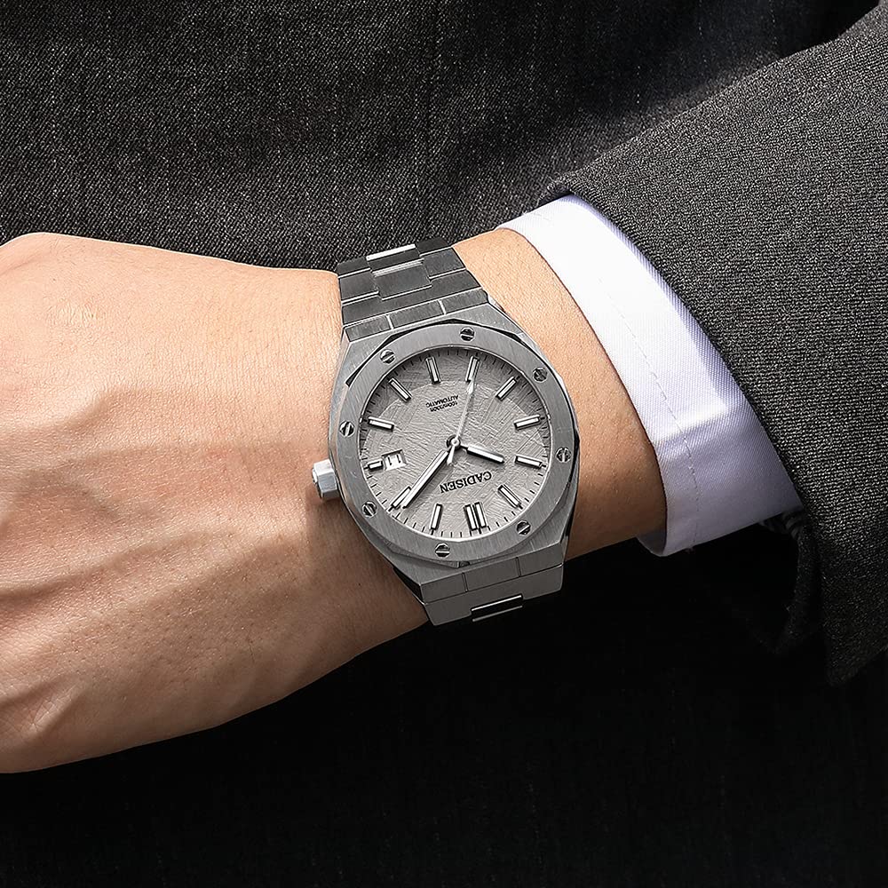 CADISEN Fabricat în MIYOTA8215 Royal German Retro Rezistent la apă până la 10 Carcasă Impermeabilă Hexagonală Rochie Oțel inoxidabil Safir Cadou de Maturitate C8193