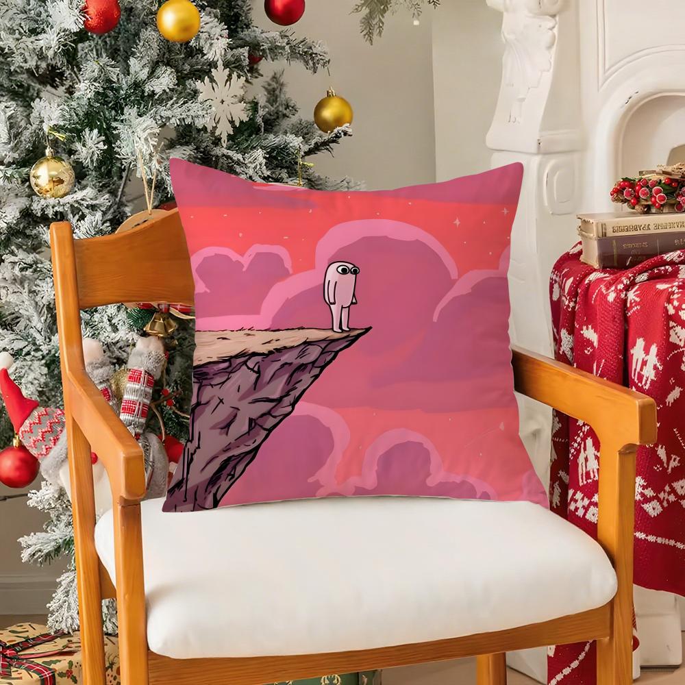 Cartoon Fun Funny Ketnipz Cute Pillow Case Silky Short Plush With Invisible Zipper Dustproof Sofa Cushion Cover For Home Decor
