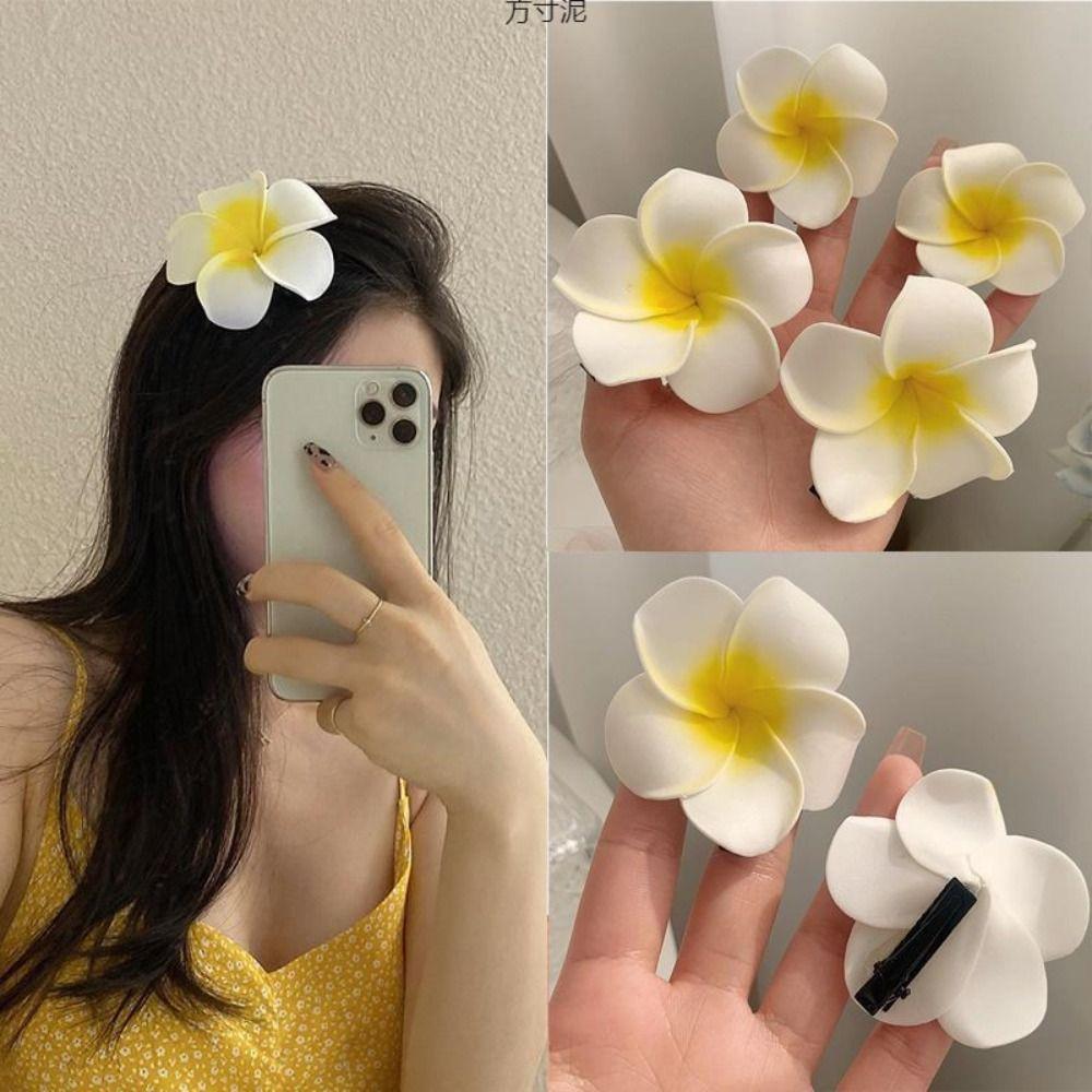 Bohemian Style Simulation Flower Hair Clip Korean Style Beach Hair Clip Flower Hairpin  Holiday