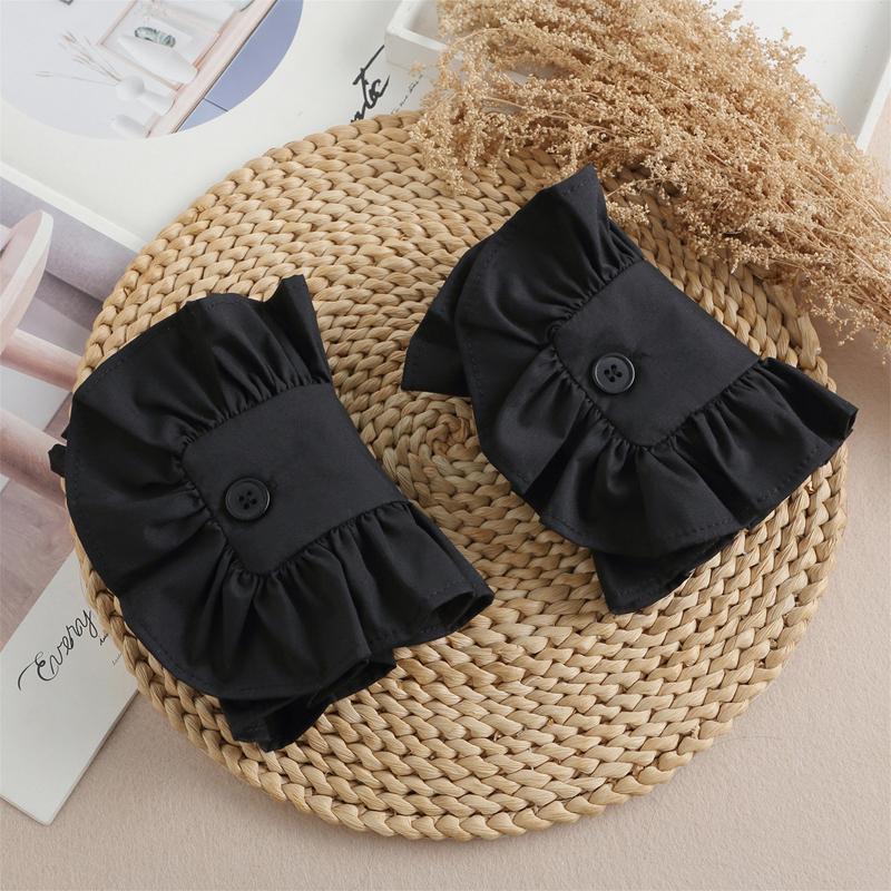 Detachable Ruffle Flare Hand Sleeves Pleated Decoration Wrist Sweater Shirt Cuff Cosplay Dress Accessories