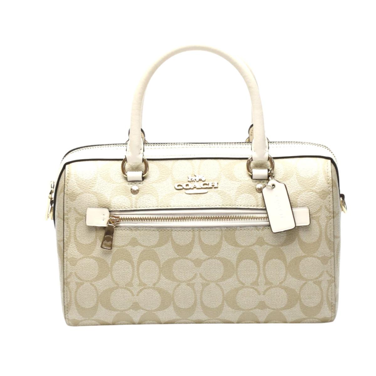 COACH Handbag CC canvas Signature F83607 beige Used