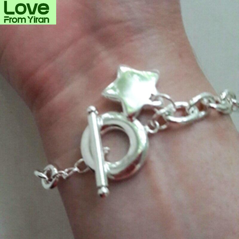 925 Sterling Silver Star To Buckle Charm Bracelets Chain For Women Fashion Wedding Engagement Fine Jewelry
