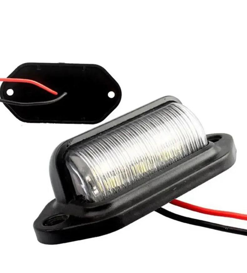 6 LED Car License Plate Light Bright Tag Lamp for Truck SUV RV Trailer Van 12V White Exterior License Plate Light Automotive Car
