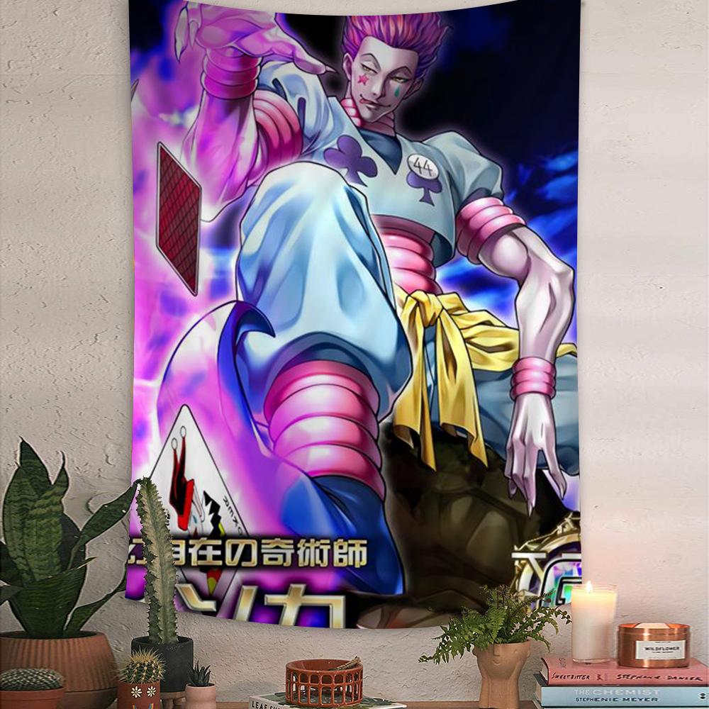 Hunter X Hunter Hisoka Anime  Printed Large Wall Tapestry Indian Buddha Witchcraft Bohemian Hippie Wall Art Decor