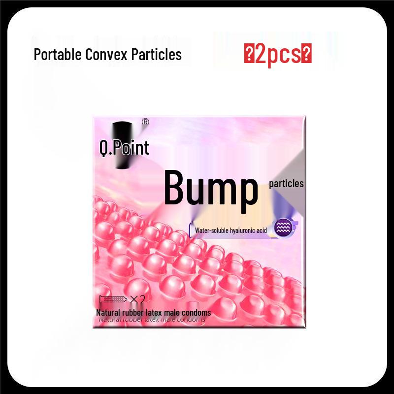 Q-Point Ultra-Thin Ribbed Large Particle Long-Lasting Safety Condoms, Adult Intimate Products.