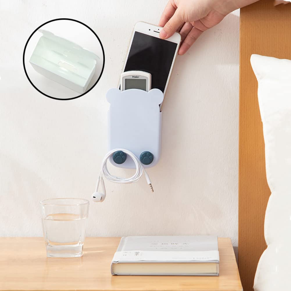 Cartoon Punch zdarma nástěnný organizér úložného boxu TV dálkové ovládání ve tvaru medvěda Držák na nabíjení zástrčky mobilního telefonu