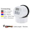 Blauer LED Digitaler 52mm Messgerät mit Alarm 0~120℃ Wassertemperaturanzeige+Öldruck+Spannung mit Öl-/Wassertemperatursensor