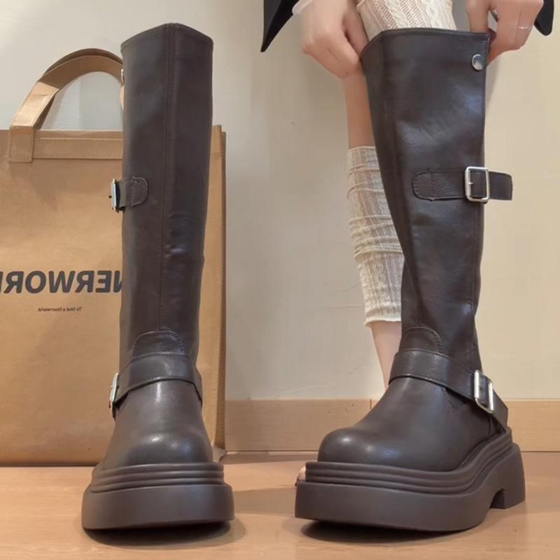 Wear to work, daily wear comfortable fashion boots, women's 2025 autumn new comfortable and stable and Gaomilade fashion boots