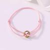 Zodiac Red Rope Titanium Bracelet - Adjustable Three-Ring Couple Style, Valentine's Day Gift