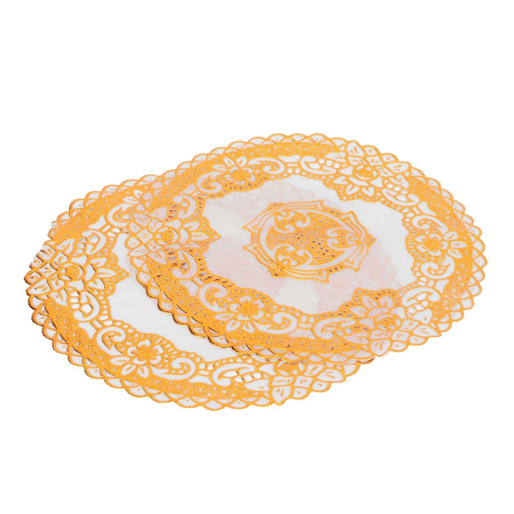 2PCS 20x20cm Table Mats Gold Placemats Coffee Cup Mat Coaster for Wedding Party Supplies