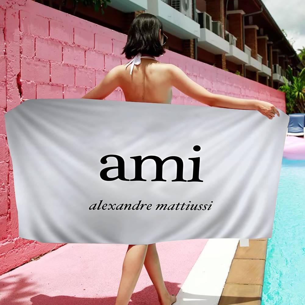 Popular AMI PARIS Beach Towel Colorful Bath Towels For Girl Microfiber Quick Dry Sand Free Beach Yoga Spa Gym Pool