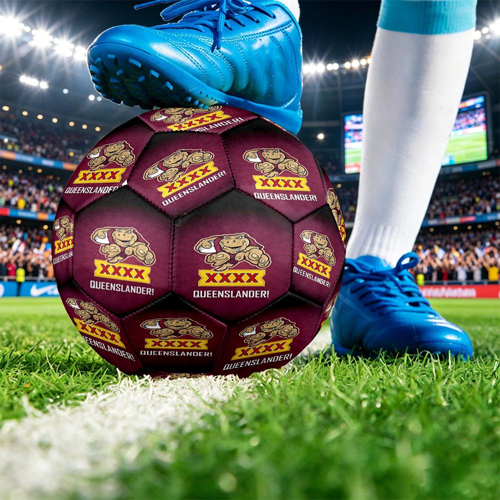 Queensland Maroons Size 5 Sports Training Ball Shock Absorbing Durable Ball For Match Daily Practice Outdoor Activities