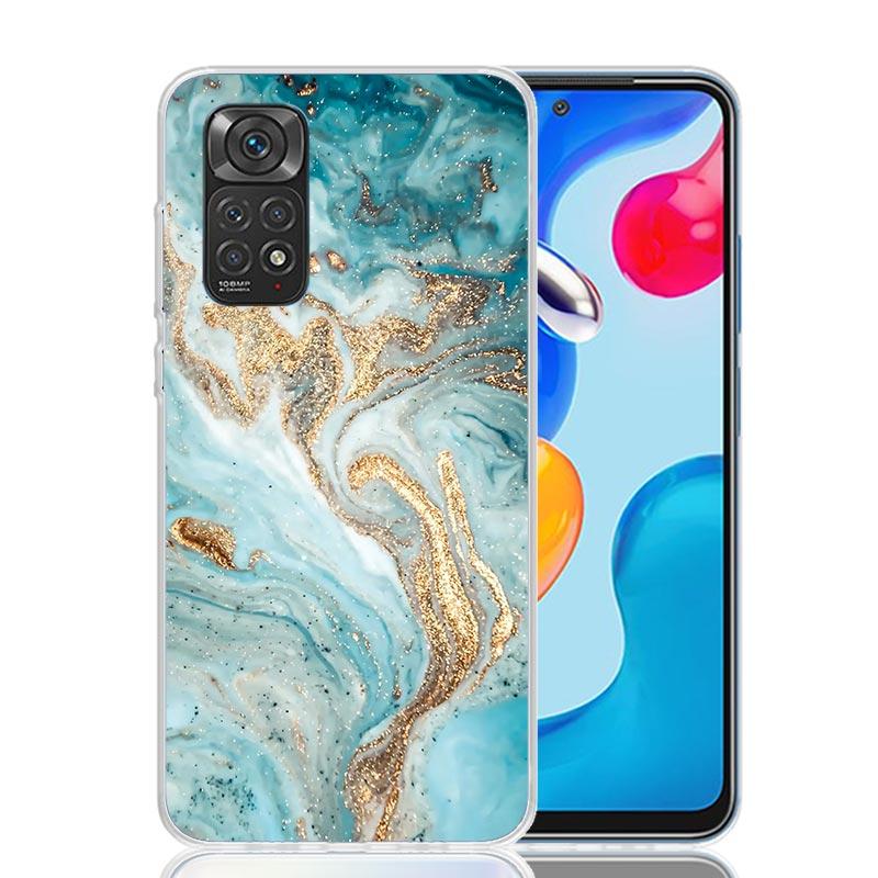Granite Marble Phone Case For Xiaomi Redmi Note 13 14 15 Pro Plus 12S 12 14S 11S 11E 10 10S 11 11T 5G 4G Cover Coque Redmi Note