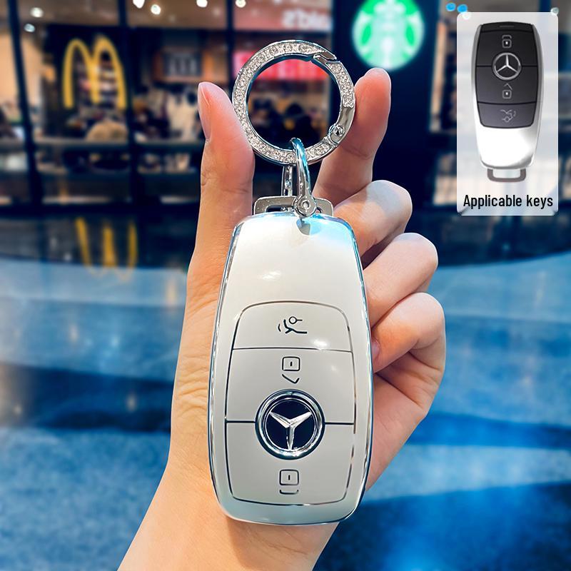 Mercedes Key Cover: C-Class, E-Class, GLC300, A200 - Elegant Design for Models C260L, E300L, C200L.