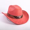 New Color Western Cowboy Hat Men's and Women's Commuting Versatile Simple Wind Wide Brim Top Hat Sun Hat