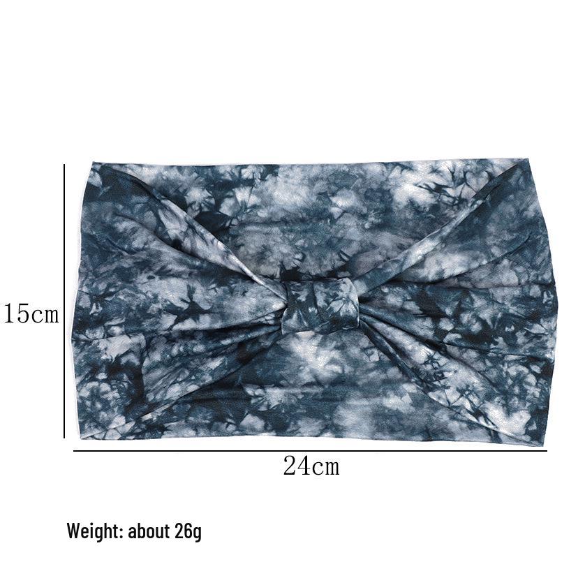 Bohemian Paisley Tie-Dye Wide Knot Headband for Women