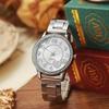 Inlaid rhinestone heart-shaped dial quartz watch, women's strap watch, exquisite dial, clothing accessories