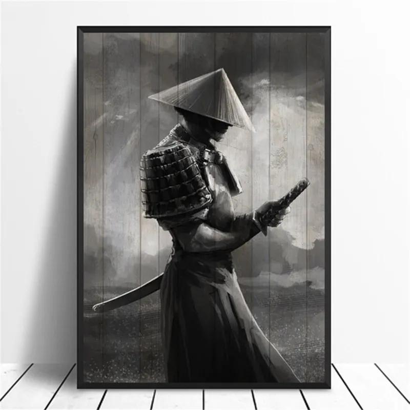 Japanese Anime Aesthetic Wall Art Game Retro Samurai HD Oil On Canvas Posters And Prints Home Bedroom Decoration Gifts