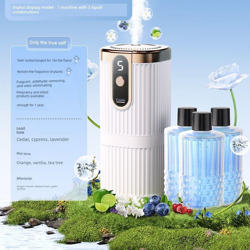 Car-Mounted and Household Digital Display Timer Fragrance Diffuser for Rooms, Bathrooms, and Bedrooms, Essential Oil Perfume Spray Automation