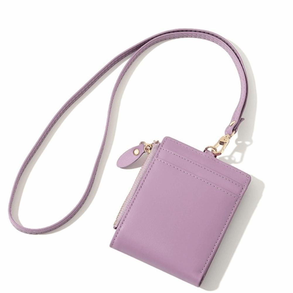 

Small Neckband Wallet Korean Style Card Case Fashion Multi-Functional Wallet Girls фиолетовый