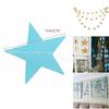 High-quality Star Paper Garland In Gold Silver And Blue For Festive Celebrations
