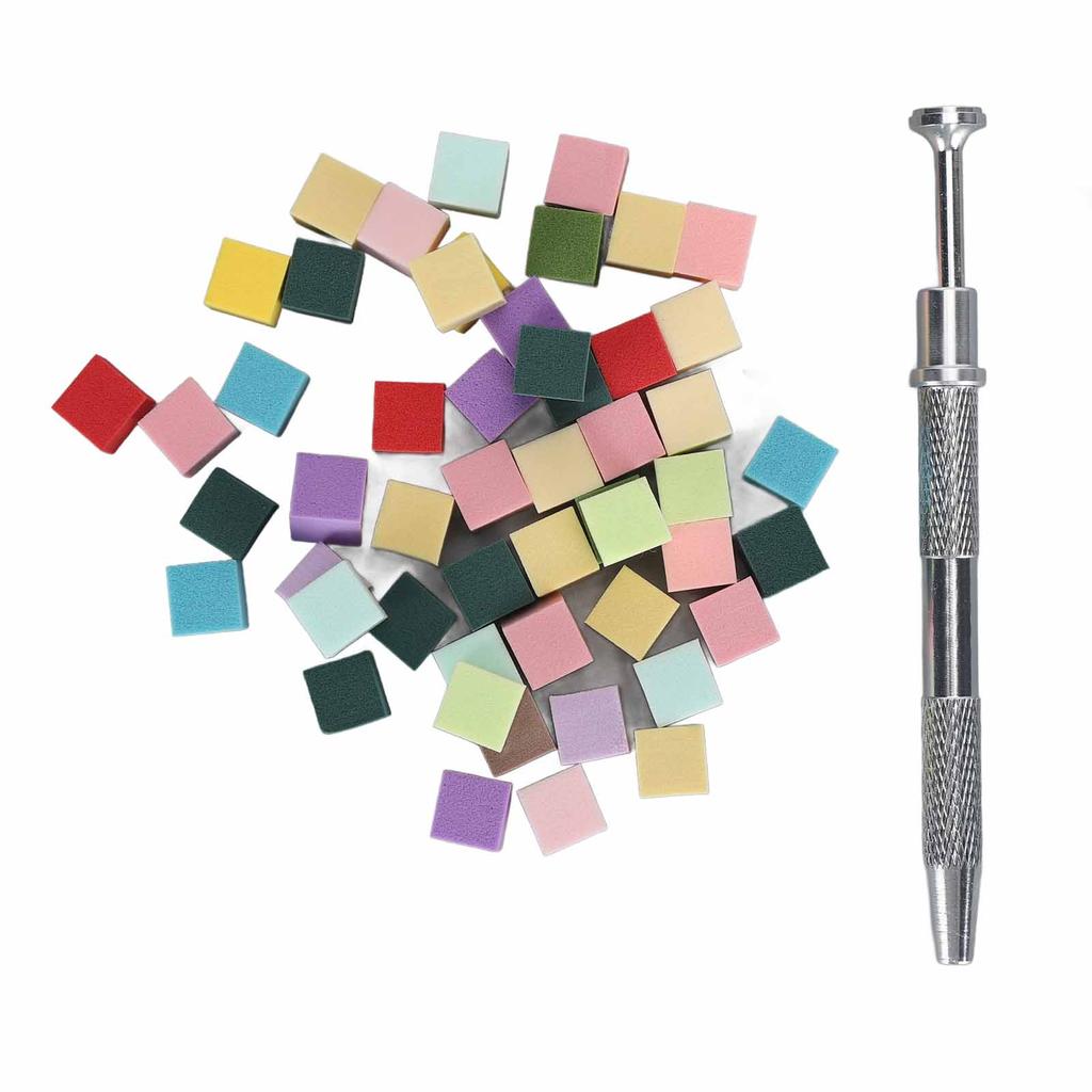 100Pcs Nail Art Soft Sponge Versatile Portable  Nail Block Buffer Polisher File Tofu Cubes with 
