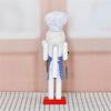 Festives Wooden Nutcrackers Soldier Ornament Chefs Styles Blue Plaids Apron Traditional Holiday Homes Accent Piece