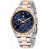 Competition Two Tone Stainless Steel Blue Sunray Dial Quartz R8853100040 100M Men's Watch