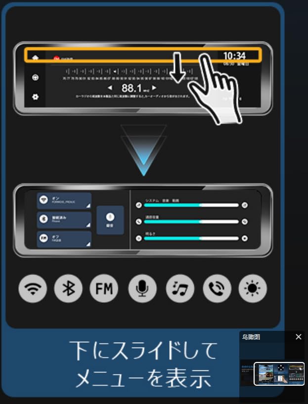 NZACE 2025 Upgrade Edition Dash Cam with CarPlay Android Auto Split Separate Front Power Adjustable Reverse Parking Rotating Front LED Signal Digital