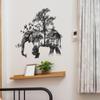 Forest Elephant Silhouette Bedroom Living Room Porch Home Decoration Wall Sticker