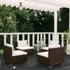 Day and Night - Day and Night 4-piece Garden Furniture Set and Brown Synthetic Rattan Cushions