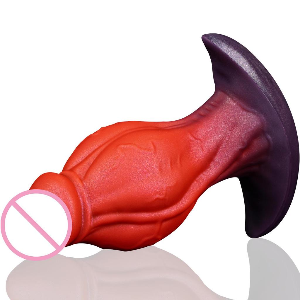 Neues unregelmäßiges tragbares Phallus-Silikon-Anal-Dilatator-Spielzeug