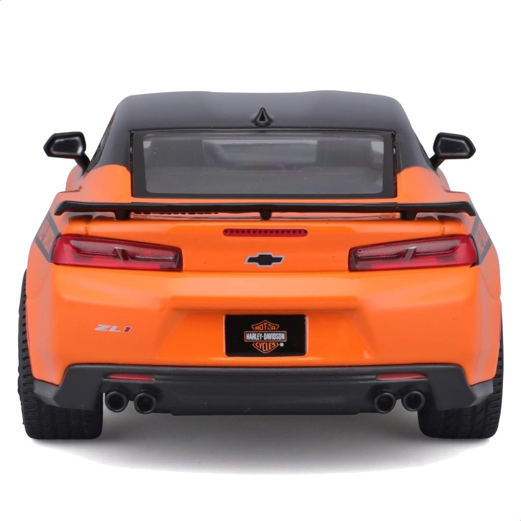 Maisto Scale Chevrolet 2017 Camaro ZL1 Custom Series Diecast Model Finished Model 32271 1/24 Black/Orange Harley-Davidson / Car,