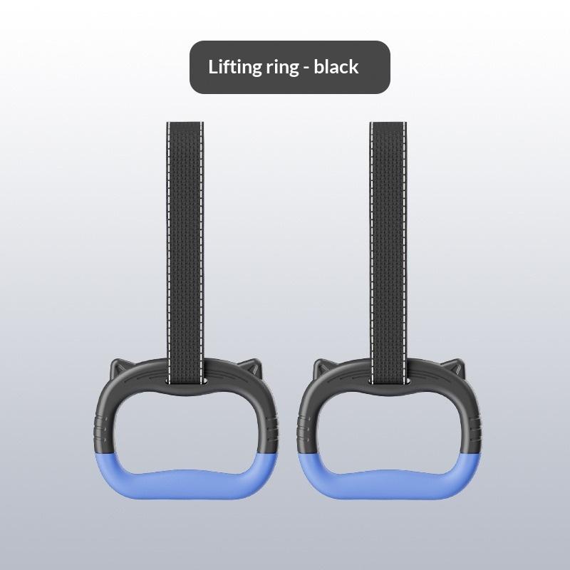 

Kids Horizontal Bar With Gymnastic Rings Adjustable Hanging Straps For Pull-Up Hammock Play Children Fitness Strength Training чорний