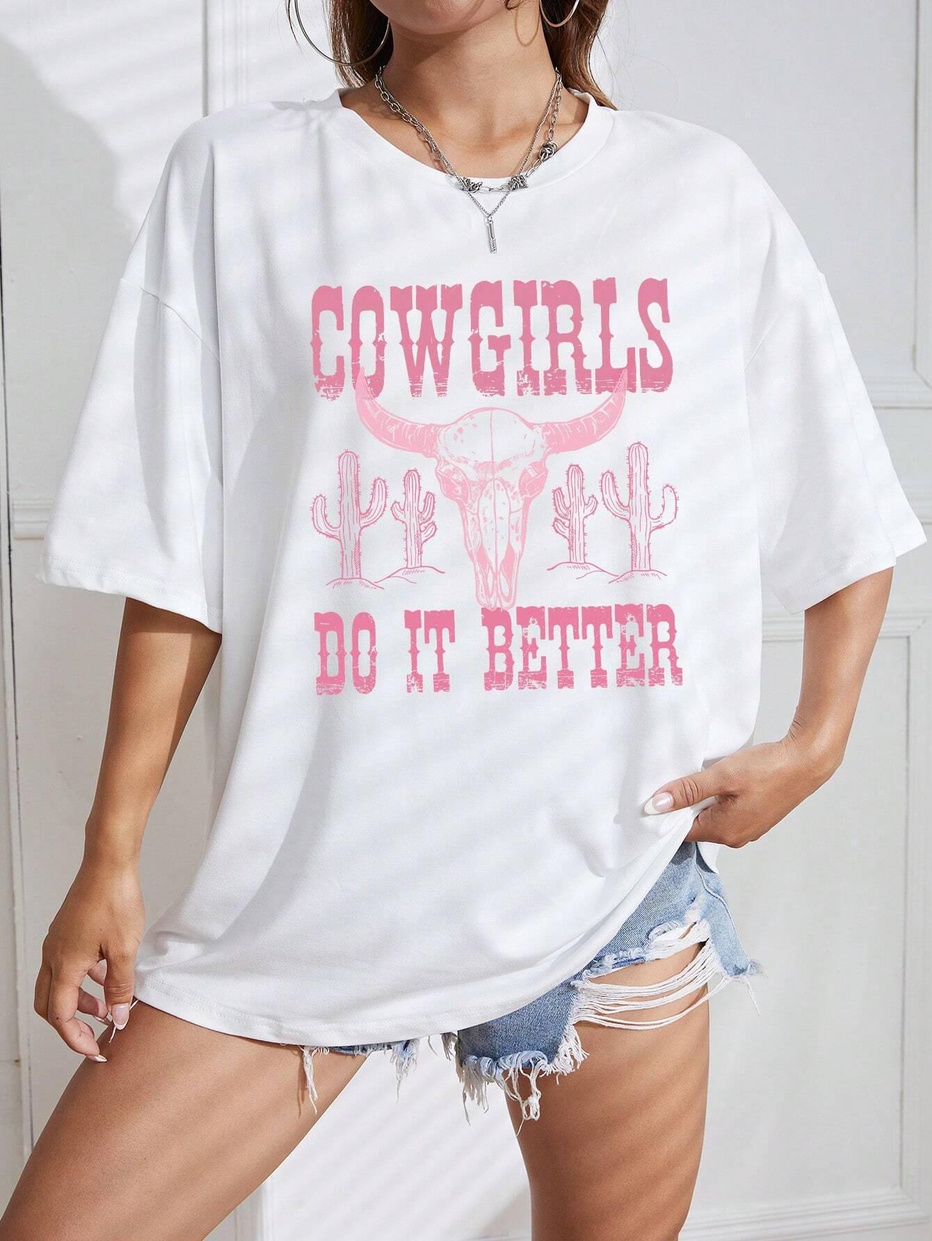 

Женская повседневная хлопковая футболка с графическим принтом большого размера - Европейский и американский стиль, короткий рукав, свободный крой 5XL белый