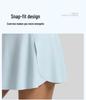 Breathable High-Waisted Yoga Skort with Side Pocket & Slit - Quick-Dry, Anti-Exposure, Fake Two-Piece Design