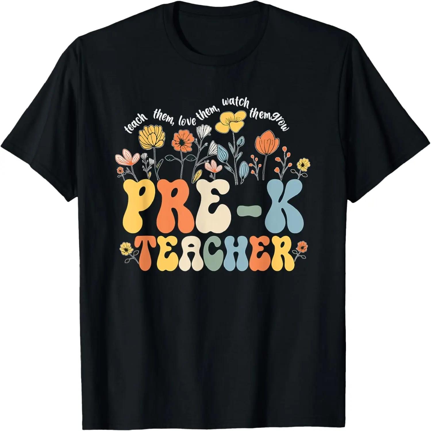 Pre-k Teacher Appreciation Teaching Wildflowers T-Shirt XXXXXL чёрный
