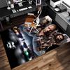 1pc Fast and Furious Print Area Rug - Soft, Washable Non-Slip Indoor Mat for Office Chairs, Living Room, Home Office Decorative Rug