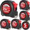 2 Pack Tape Measure 25 ft, Easy Read Retractable Measuring Tape 1-Inch Wide, Great for House Construction and Carpenter