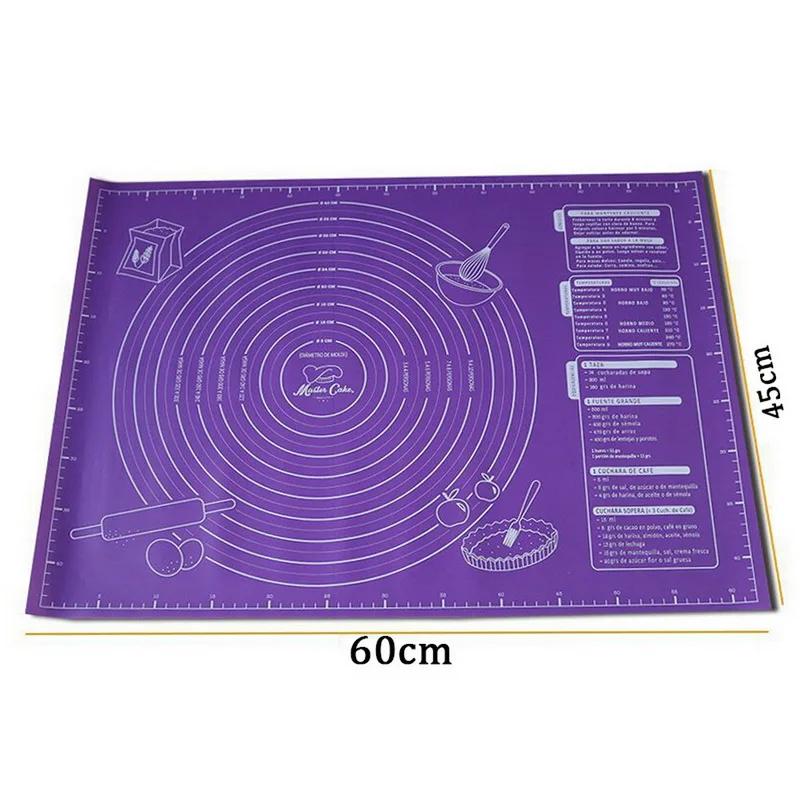

Large Silicone Pad Non-Stick Baking Mat Sheet Kneading Dough Mat For Kitchen Rolling Dough Pizza Household Panel Baking Tools