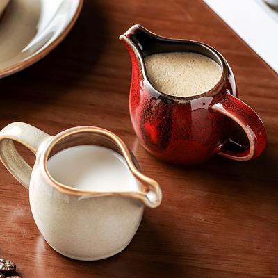 Caraffa da latte piccola in ceramica da 3oz, lattiera, brocca, mini tazza da latte, caraffa per panna, cucina, salsiera, contenitore per salse, accessori per caffè da barista