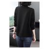 Women's Spring and Autumn New Stitched Round Neck Zipper Pocket Fashion Casual Loose Baseball Jacket