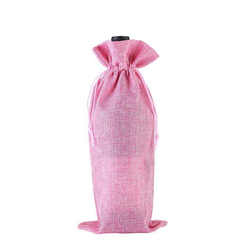 Neue Weinbeutel Rotweinflaschenhüllen Geschenk Champagnerbeutel Sackleinen Verpackungsbeutel Hochzeit Party Dekoration Weinbeutel