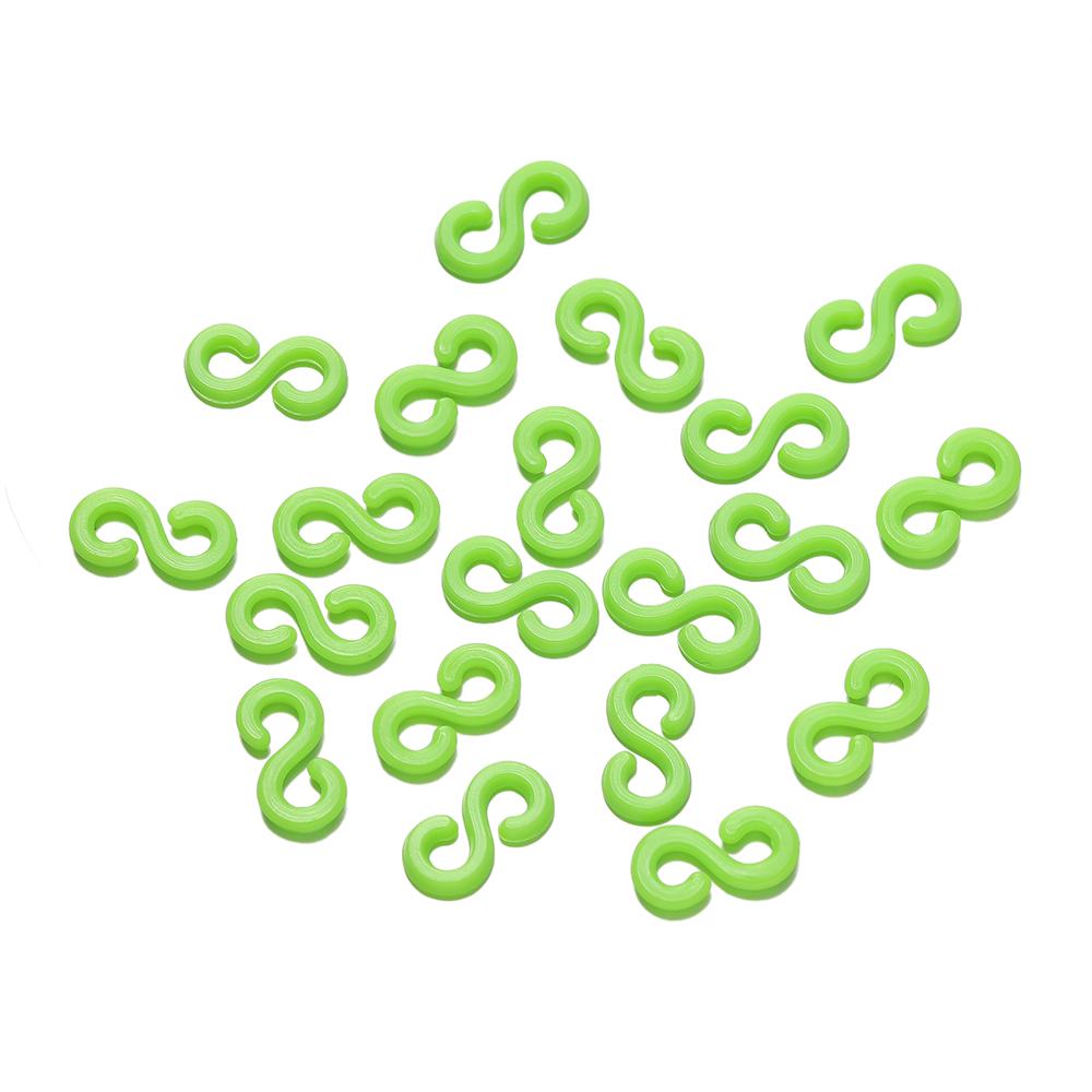 500pcs/Lot S Shape Clips Hook Plastic Connectors Clasp for DIY Charm Bracelet Jewelry Making Supplies Accessories