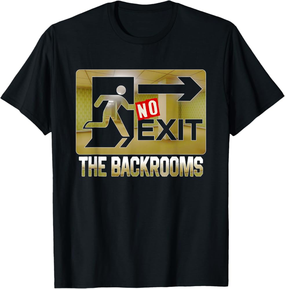 The Backrooms No Exit TShirt Horror Liminal Space Aesthetic Tee Unisex Cotton Short Sleeve Streetwear for Fans 2XL