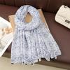 Hot-selling spring and summer new beard-hanging tassel scarf female exotic shawl travel wear yellow-green sunscreen