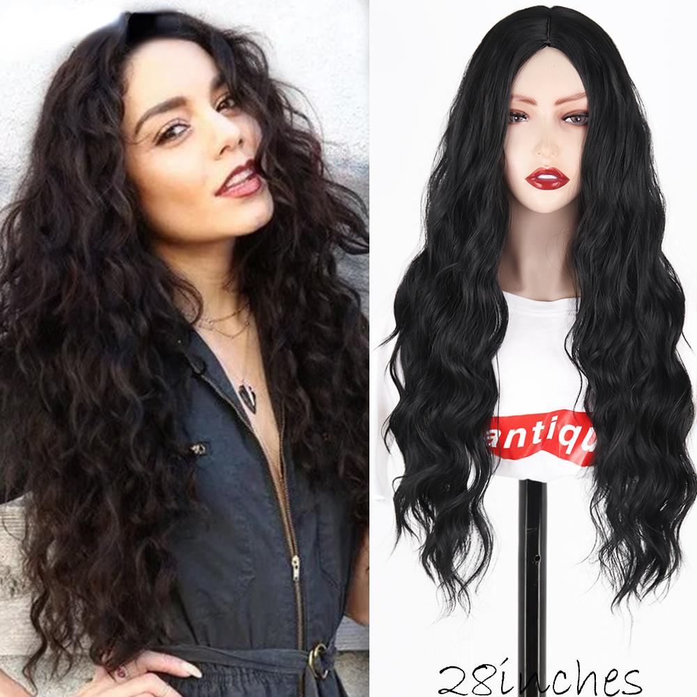 

Мисс парик, блондинка, длинный волнистый парик из синтетического волокна, парики для косплея на Хэллоуин для женщин, повседневная одежда, коричневые, черные натуральные волнистые парики CN