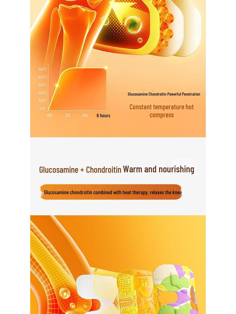 Hongfuxiang Ginger Glucosamine Steam Heat Knee Pads